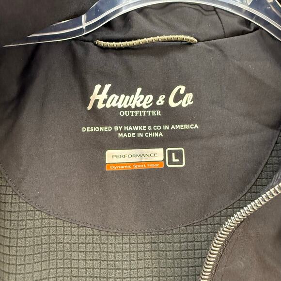 Hawke & Co Outfitter Performance Jacket Men's L Black Grey Fleece Lined NWT - Picture 3 of 15